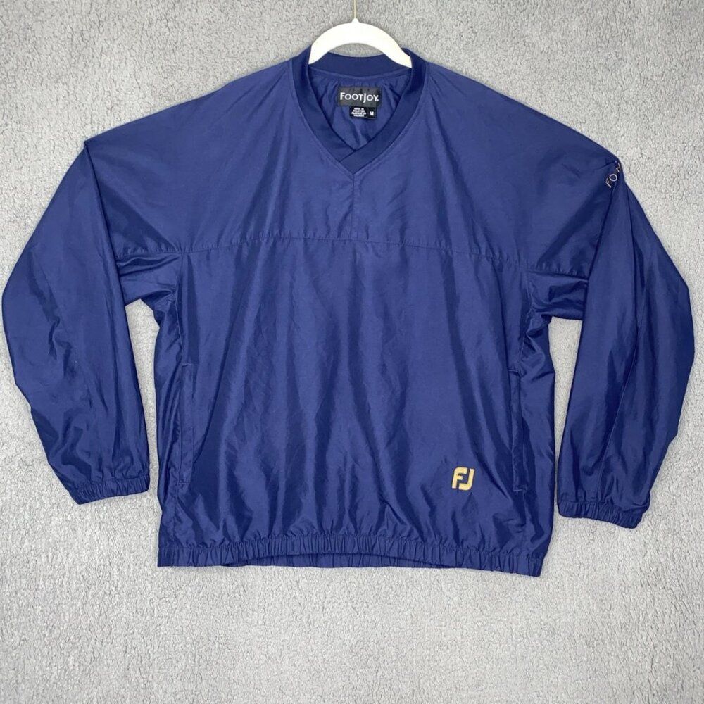 vtg Footjoy Windbreaker Jacket‎ Men M Navy Blue